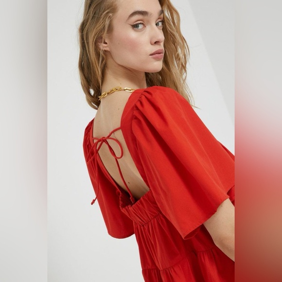 Abercrombie & Fitch Angel Sleeve Trapeze Mini Dress - Picture 3 of 14